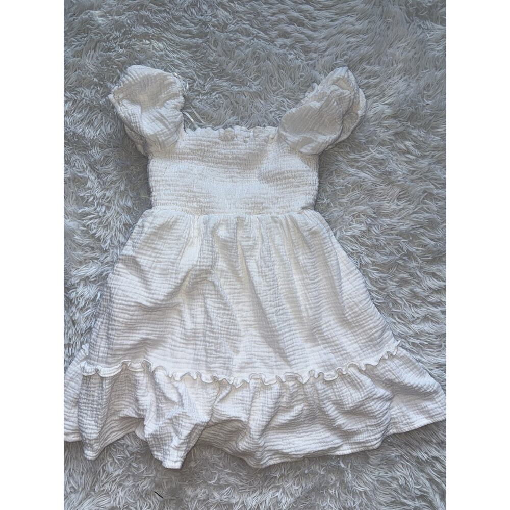 Franki By Francesca’s Girls Sz. 12 White Lined Dress. Beautiful. *Nt Desc*